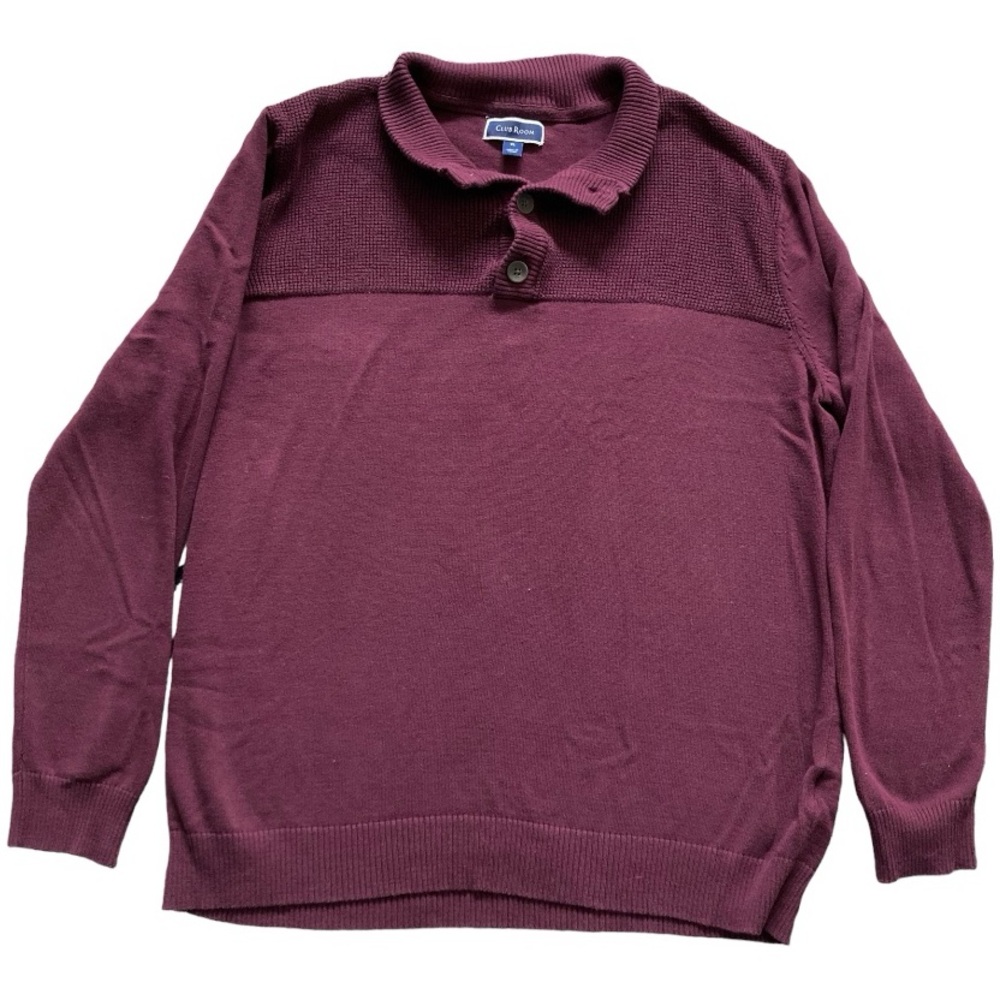 Club Room Pullover Buttonup Sweater